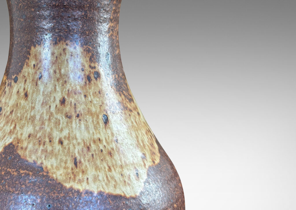 Gallery BAC double gourd form finished in a brown and light beige “Sung” style glaze