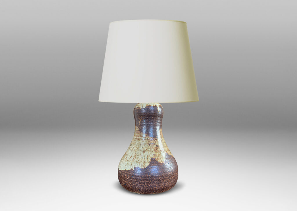 Gallery BAC double gourd form finished in a brown and light beige “Sung” style glaze