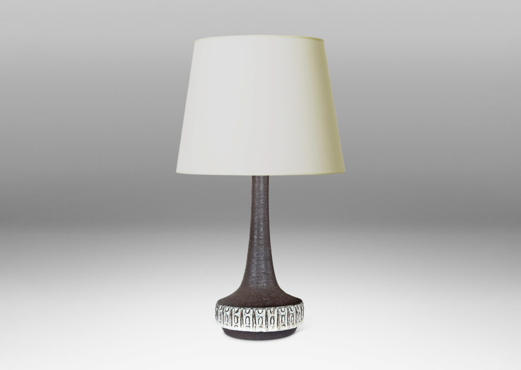 Gallery BAC tall tapered form with textured surface and ivory glaze