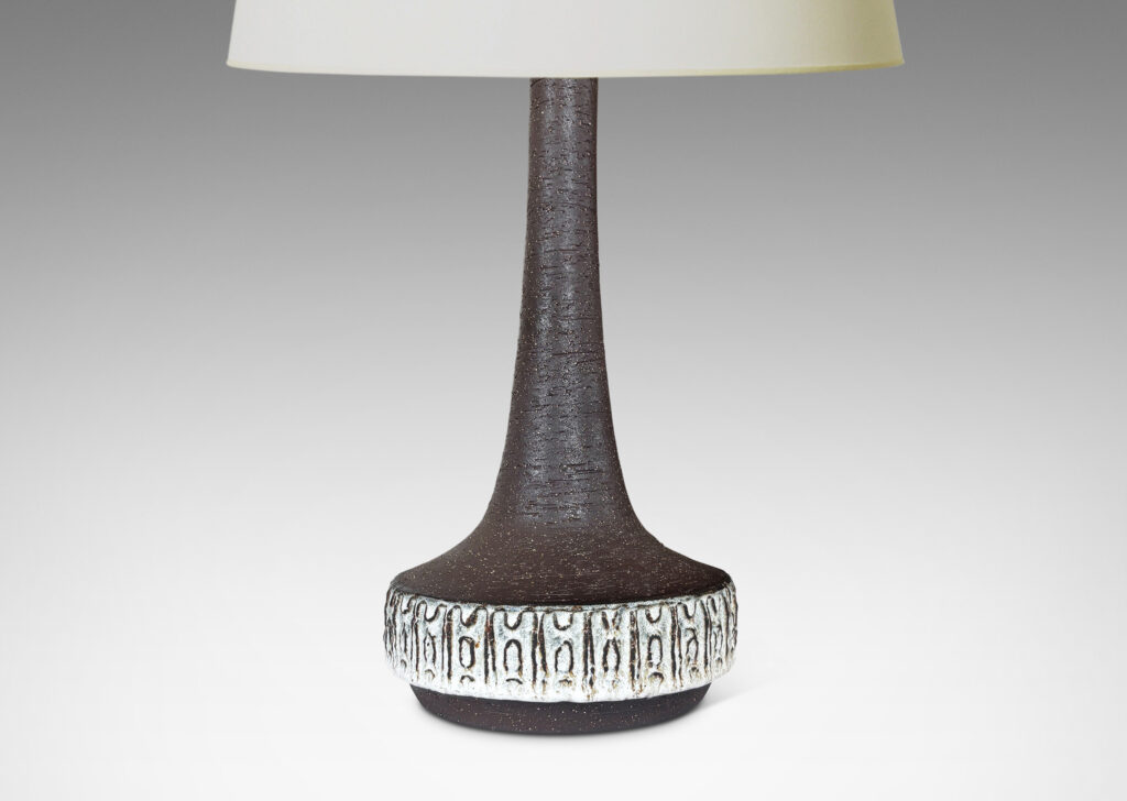 Gallery BAC tall tapered form with textured surface and ivory glaze