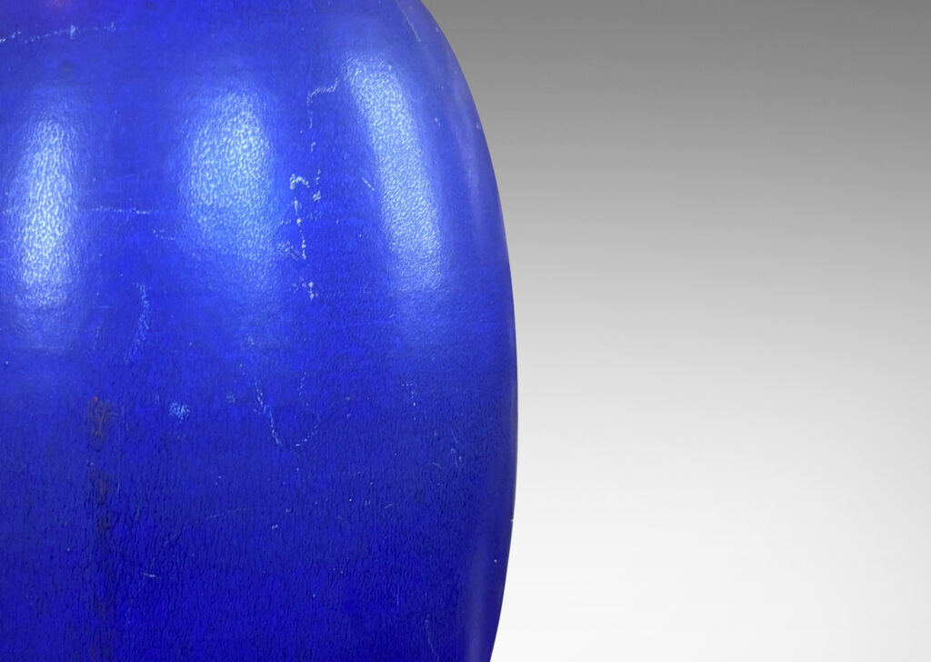 Gallery BAC upright ovoid form, glazed in a deep ultramarine blue