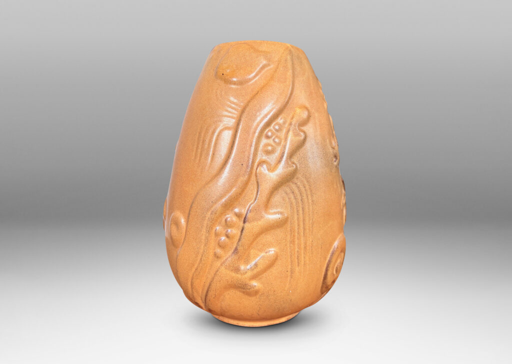 Gallery BAC upward tapering ovoid form with playful reliefs of marine flora and fauna