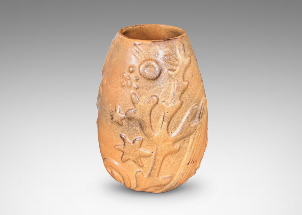 Gallery BAC upward tapering ovoid form with playful reliefs of marine flora and fauna