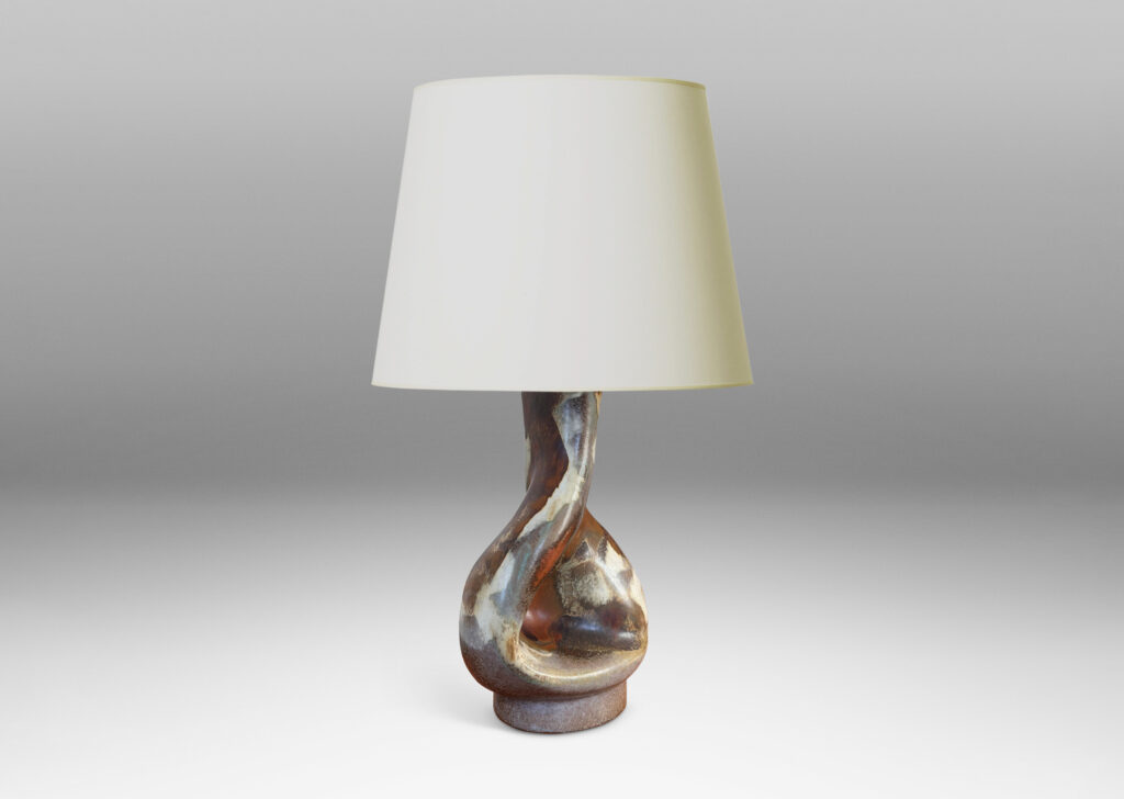 Gallery BAC organically modeled forms, glazed in brown, ivory and light gray