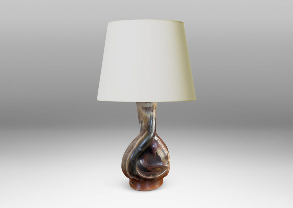 Gallery BAC organically modeled forms, glazed in brown, ivory and light gray