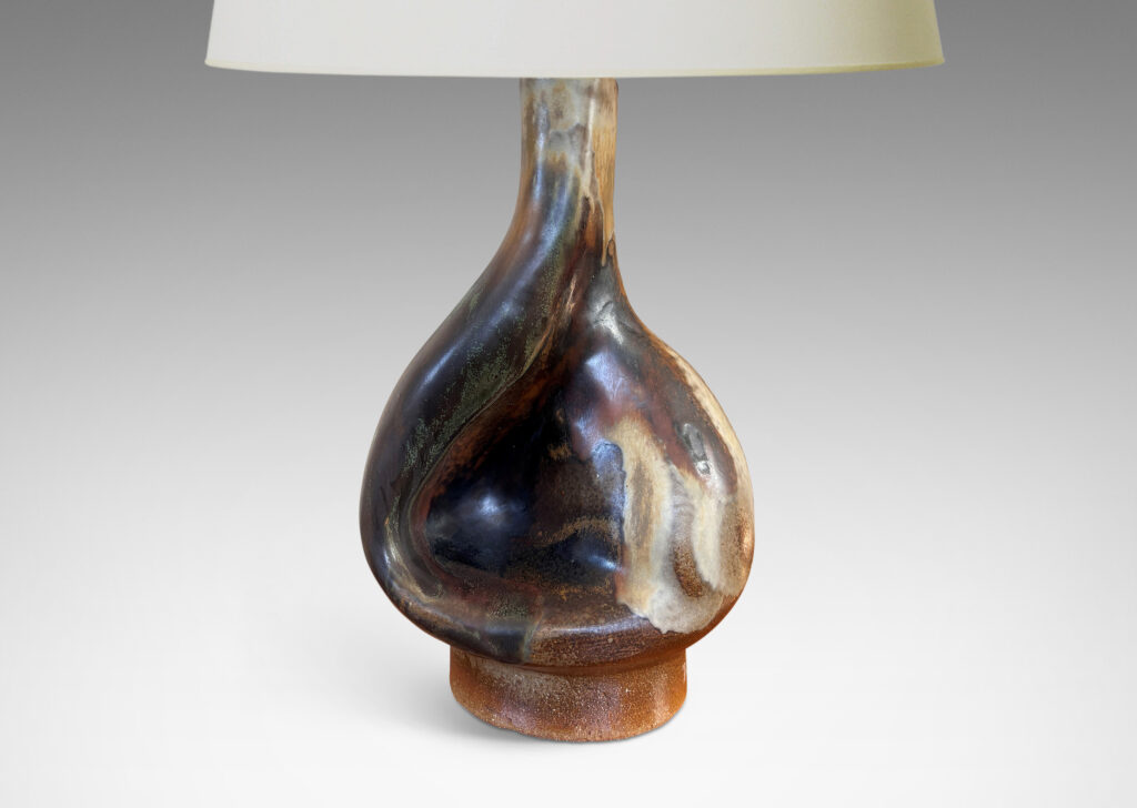 Gallery BAC organically modeled forms, glazed in brown, ivory and light gray