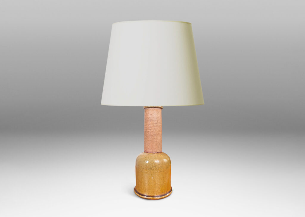 Gallery BAC bell form with tall neck, with partial gloss tea-tinted glaze