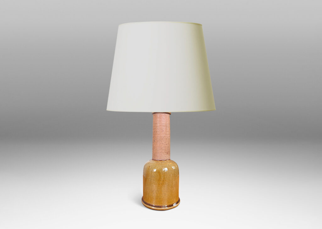 Gallery BAC bell form with tall neck, with partial gloss tea-tinted glaze