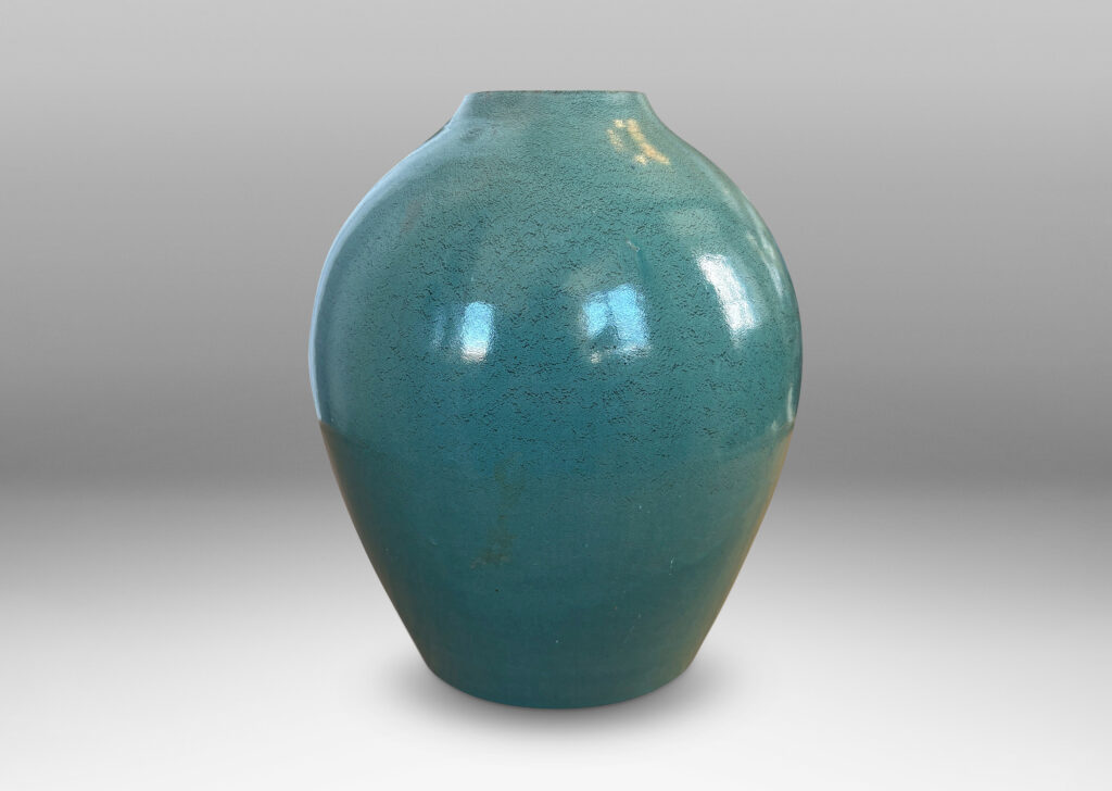 Gallery BAC tapered ovoid form, glazed in an alpine green