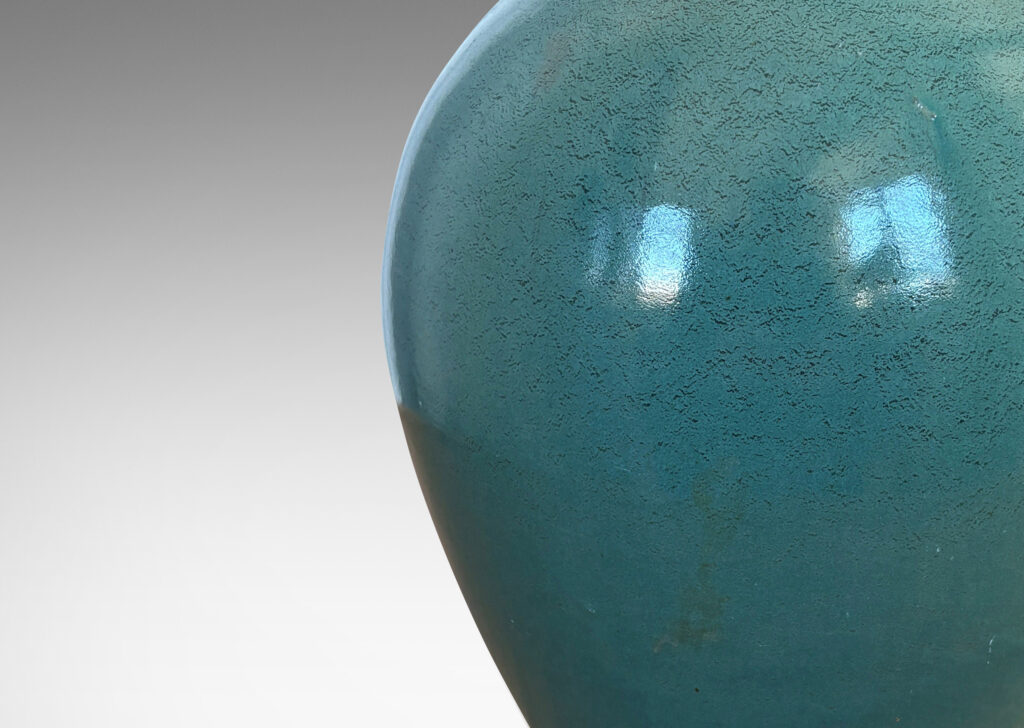 Gallery BAC tapered ovoid form, glazed in an alpine green
