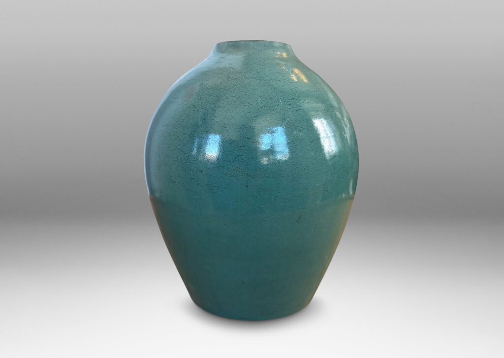 Gallery BAC tapered ovoid form, glazed in an alpine green