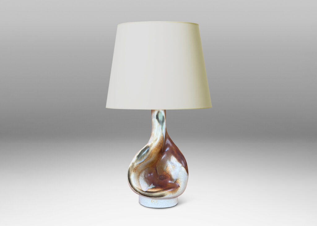 Gallery BAC organically modeled forms, glazed in white and light brown