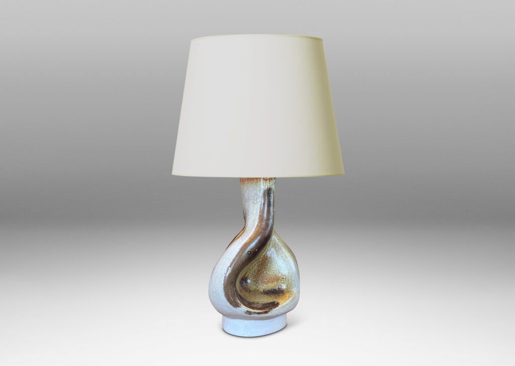 Gallery BAC organically modeled forms, glazed in white and light brown