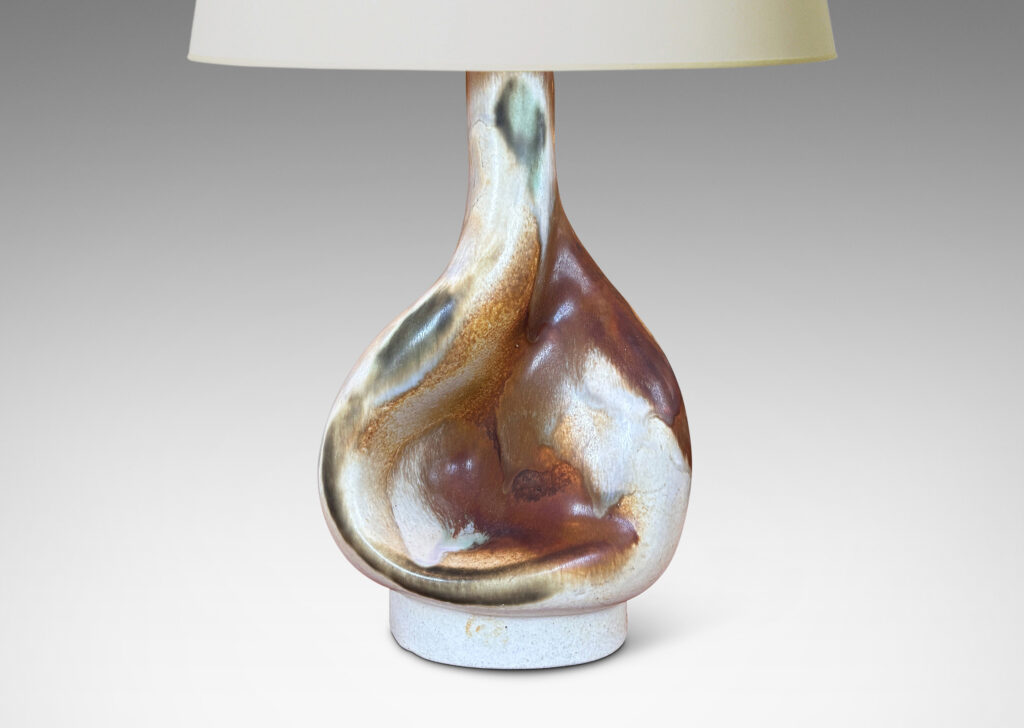 Gallery BAC organically modeled forms, glazed in white and light brown