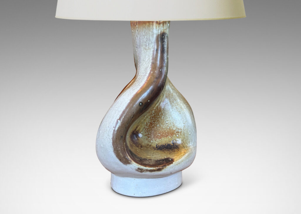 Gallery BAC organically modeled forms, glazed in white and light brown