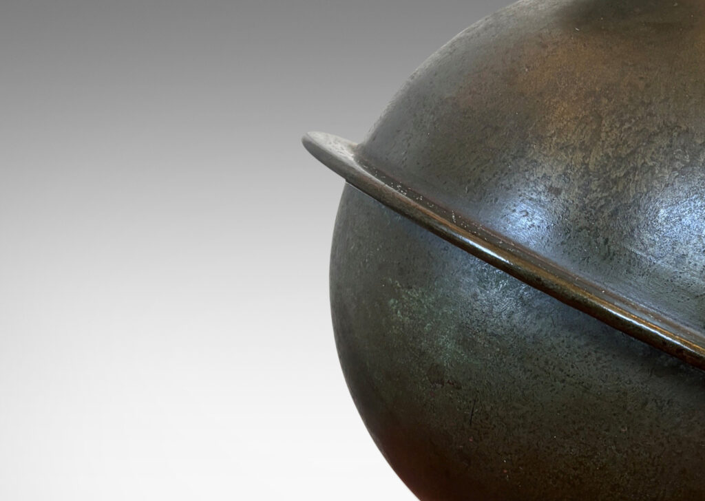 Gallery BAC Saturn-ringed globe form on a square plinth base