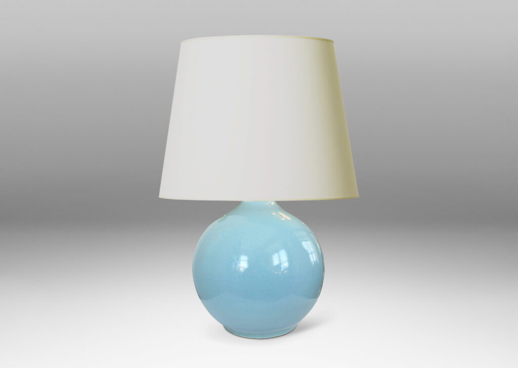 Gallery BAC globe form glazed in an ethereal pale blue-celadon