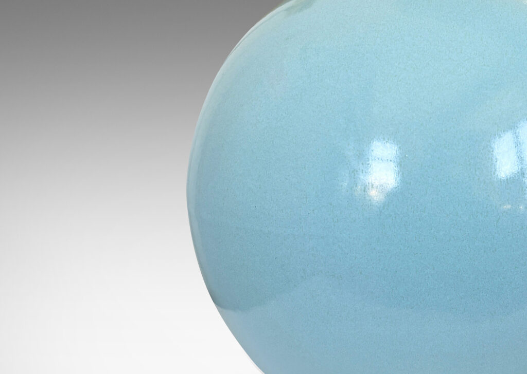 Gallery BAC globe form glazed in an ethereal pale blue-celadon