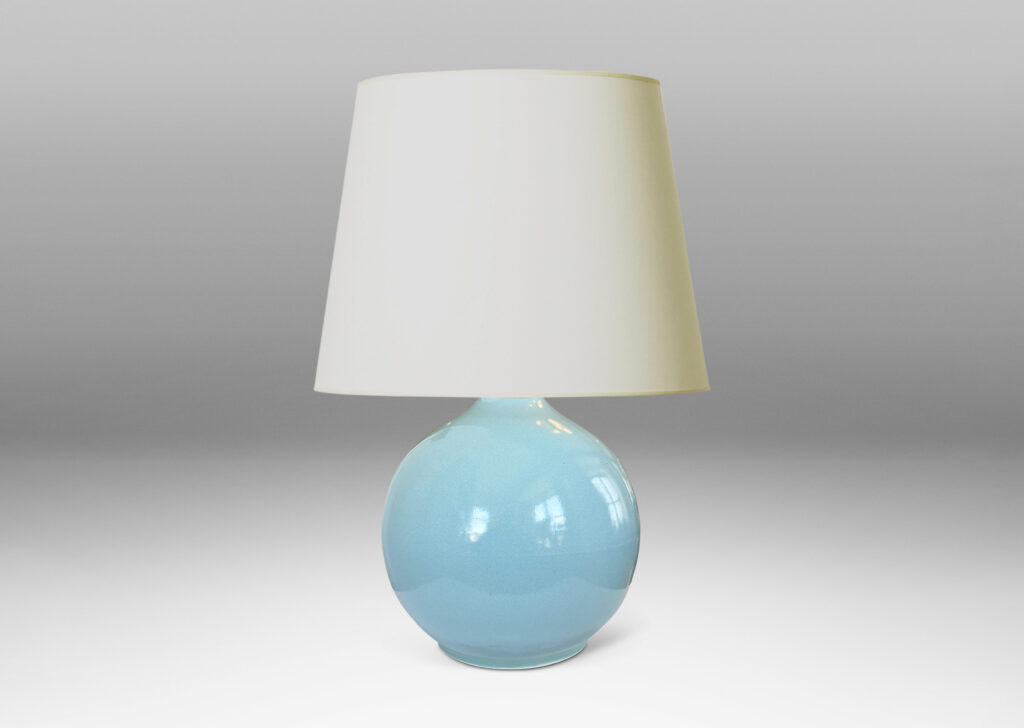 Gallery BAC globe form glazed in an ethereal pale blue-celadon