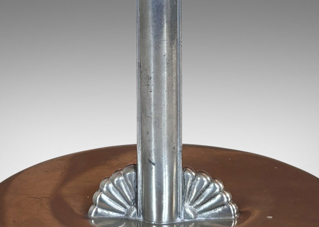 Gallery BAC orthogonal stands, disk plinths, and branches with two candle sockets, with supportive rosette brackets