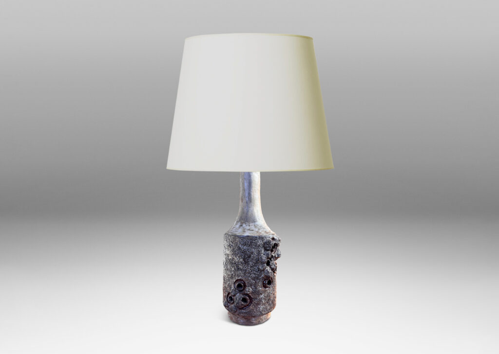 Gallery BAC cylindrical forms with attenuated necks, with textured surfaces and barnacle-like organic elements