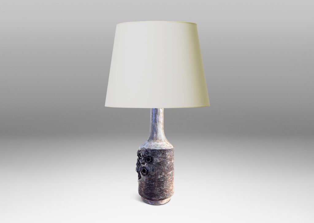 Gallery BAC cylindrical forms with attenuated necks, with textured surfaces and barnacle-like organic elements