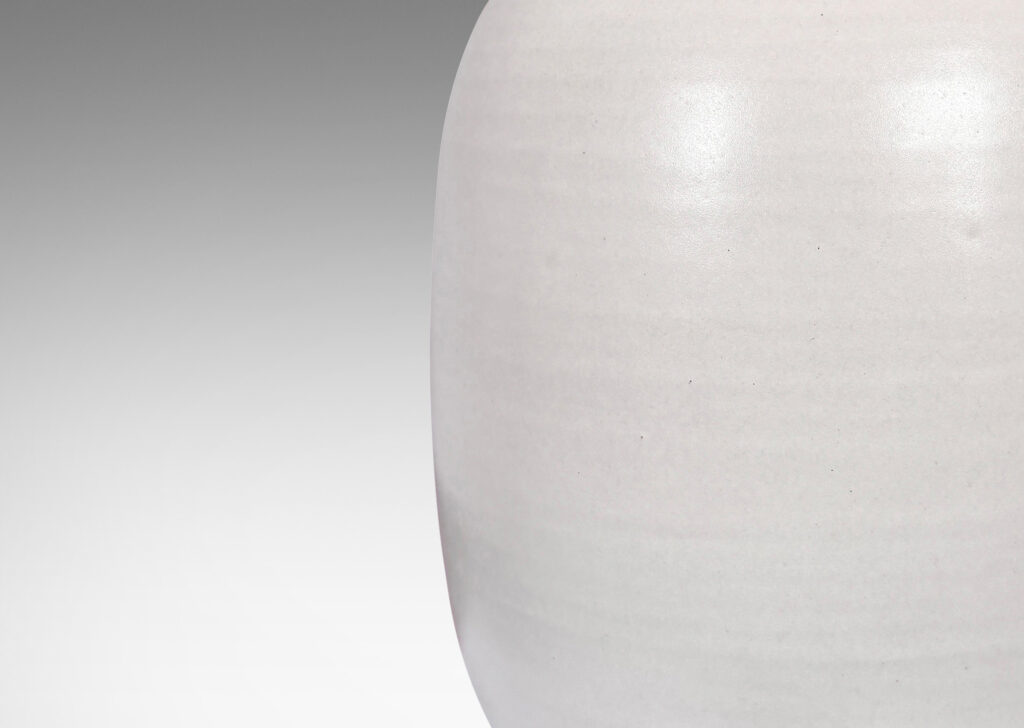 Gallery BAC stout ovoid form glazed in a satin finish white