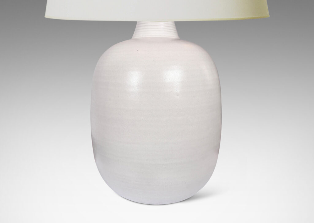 Gallery BAC stout ovoid form glazed in a satin finish white
