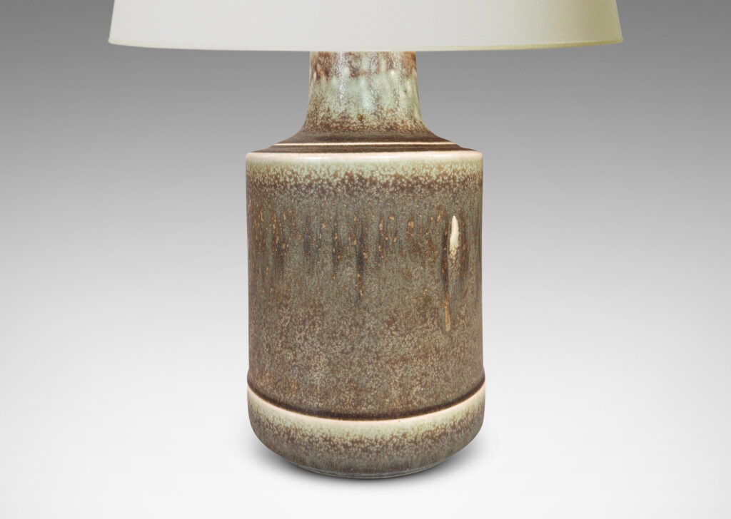 Gallery BAC decanter-like form with a wide compressed base and sprouting neck