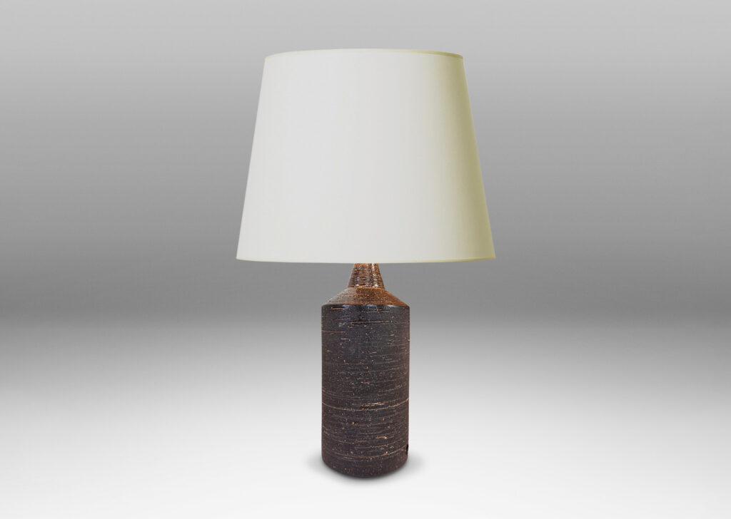 Gallery BAC cylindrical form in textured speckled matte dark brown