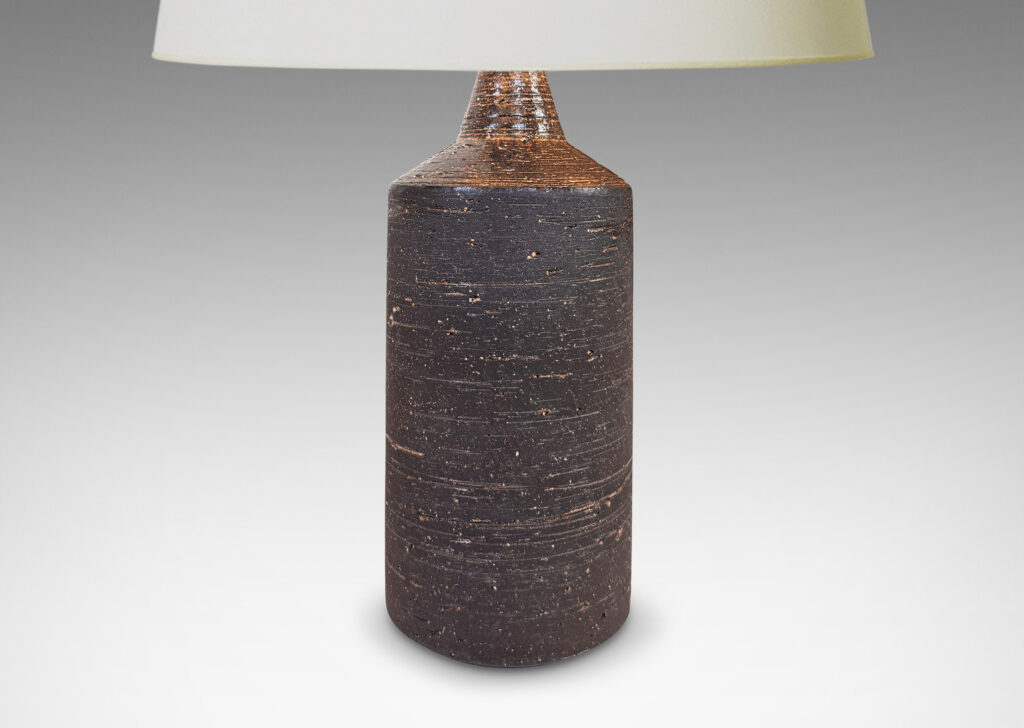 Gallery BAC cylindrical form in textured speckled matte dark brown