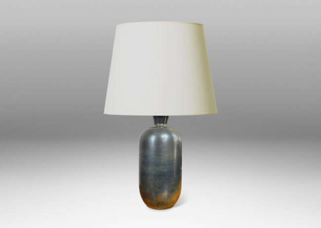 Gallery BAC tall ovoid form, glazed in black with brown undertones