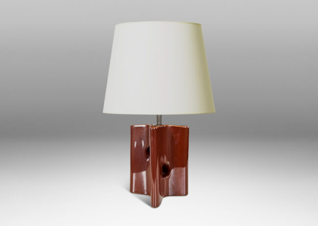 Gallery BAC softly modeled cross form glazed in glossy brown