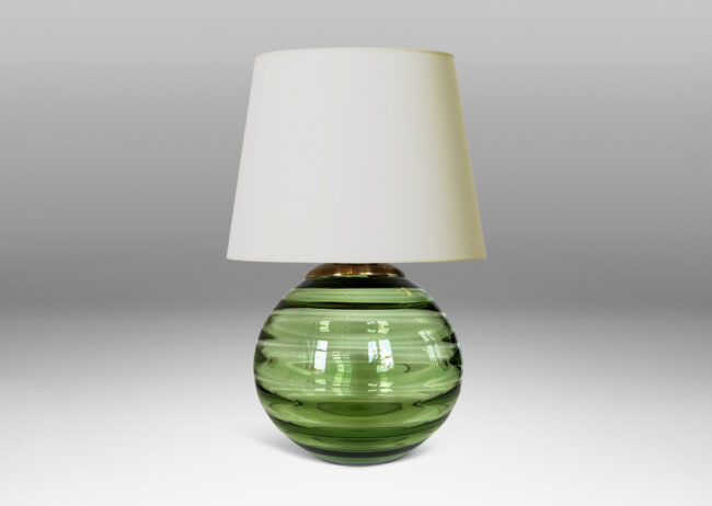 Gallery BAC globe form with pattern of ridged squares, in a moody topaz brown