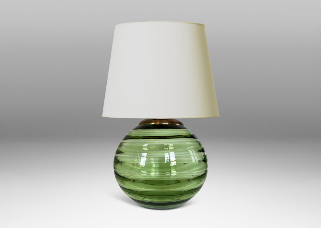 Gallery BAC globe form with pattern of ridged squares, in a moody topaz brown