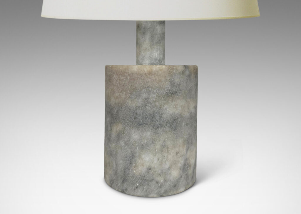 Gallery BAC cylindrical form carved from solid alabaster