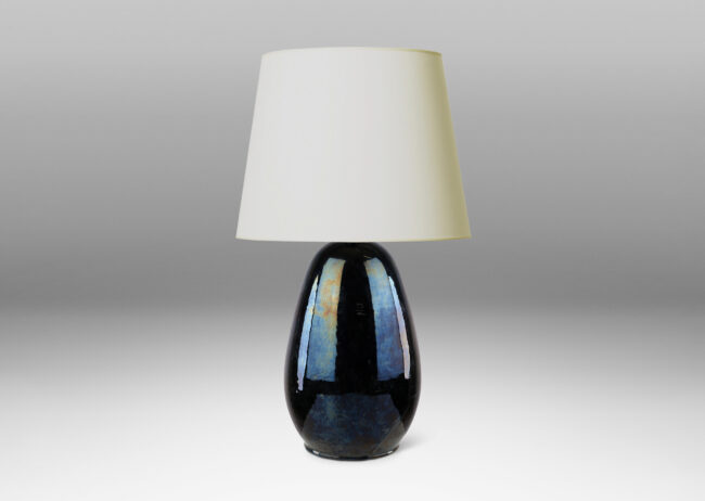 Gallery BAC large-scale ovoid form, glazed in a shiny black
