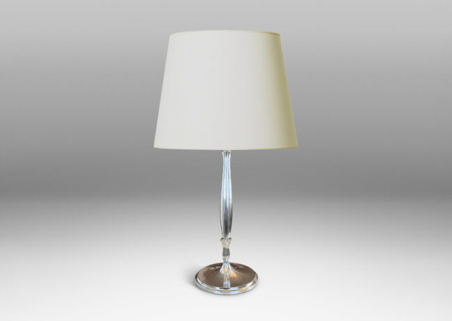 Gallery BAC sinuous swelling stand sprouting from an abstracted tulip form, mounted on disk stepped base