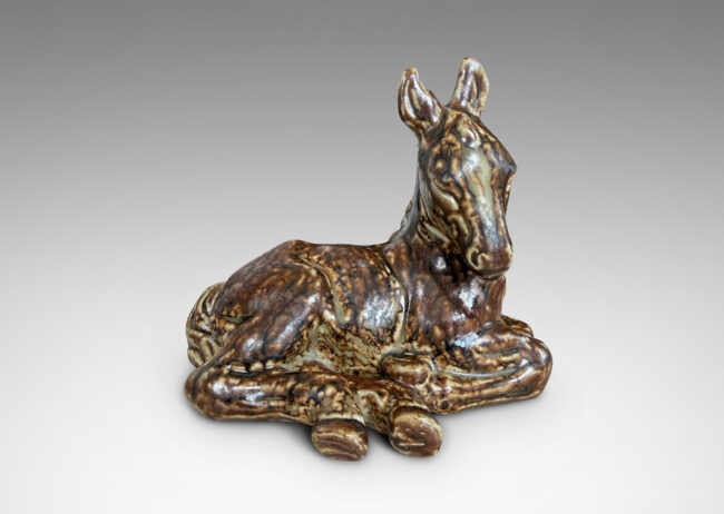 Gallery BAC Sculpture depicting a recumbent horse