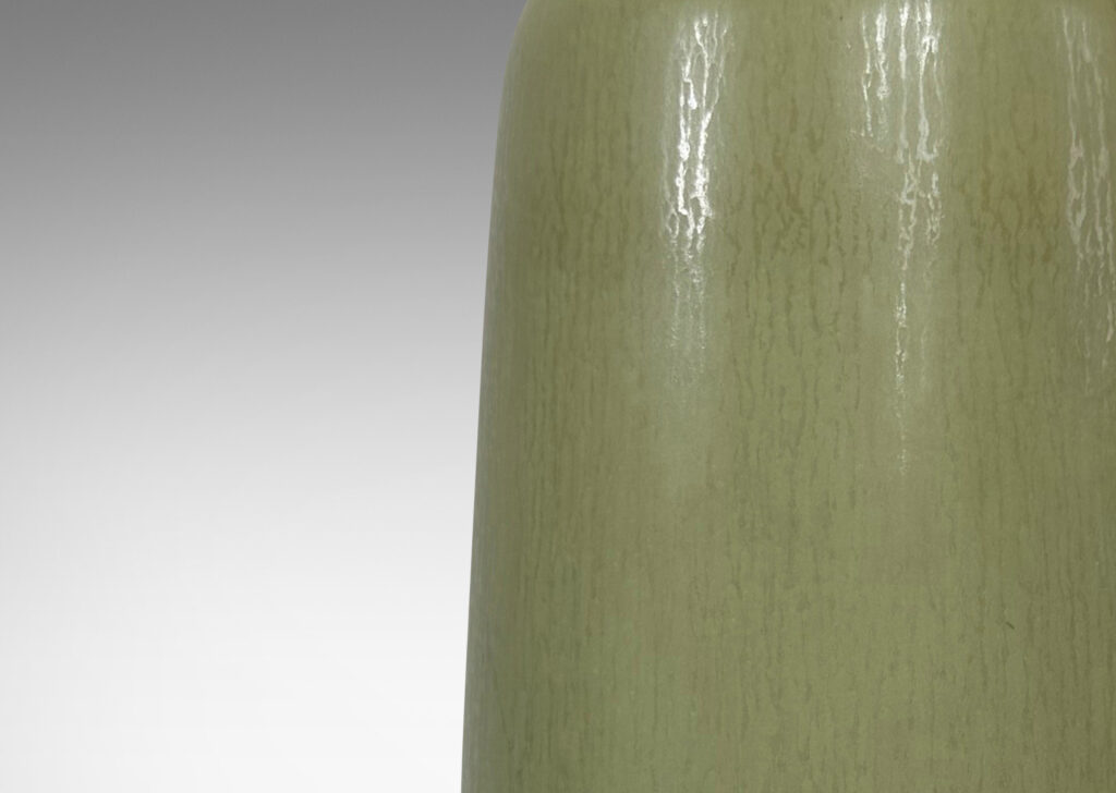 Gallery BAC subtly flared cylindrical form glazed in an olive-tined gray