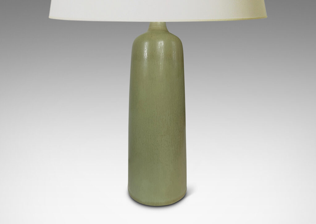 Gallery BAC subtly flared cylindrical form glazed in an olive-tined gray